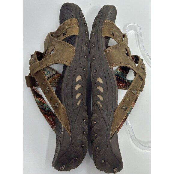 Skechers Brown Strappy Studded Women's Sandals - Picture 9 of 11